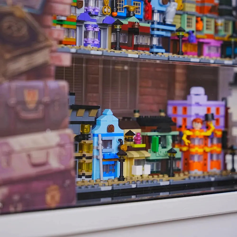 Acrylic Display Frame Compatible with LEGO® Harry Potter Diagon Alley™ Wizarding Shops 76444