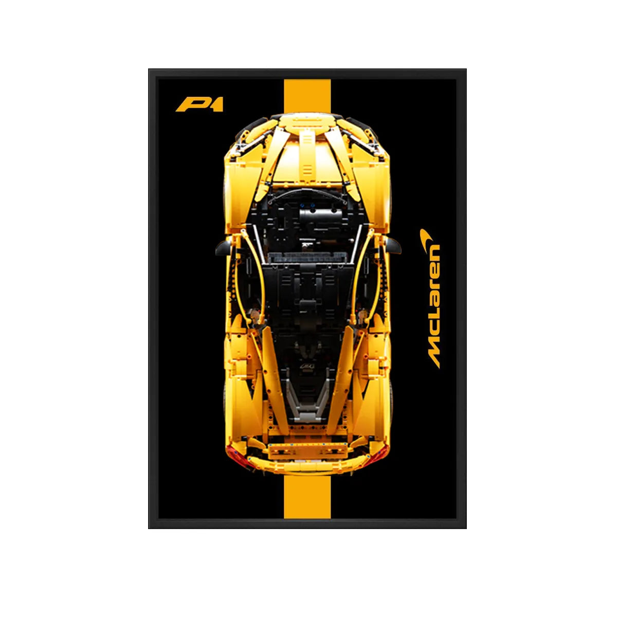Premium Wanddisplayrahmen kompatibel mit LEGO® McLaren P1 42172 Stil B