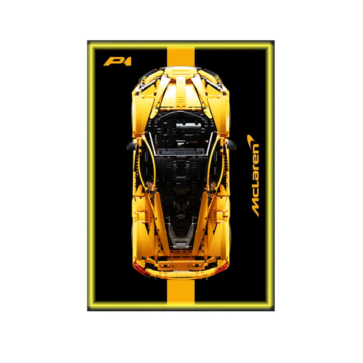 Premium Wanddisplayrahmen kompatibel mit LEGO® McLaren P1 42172 Stil B