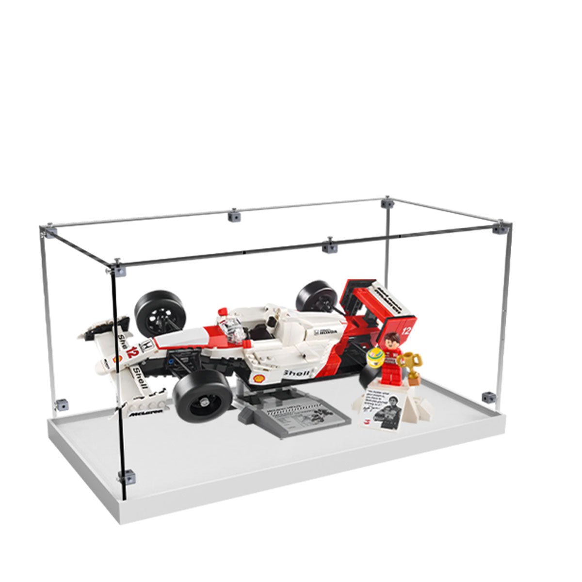Acrylic Display Case for LEGO® McLaren MP4/4 & Ayrton Senna 10330 - brickzonehub