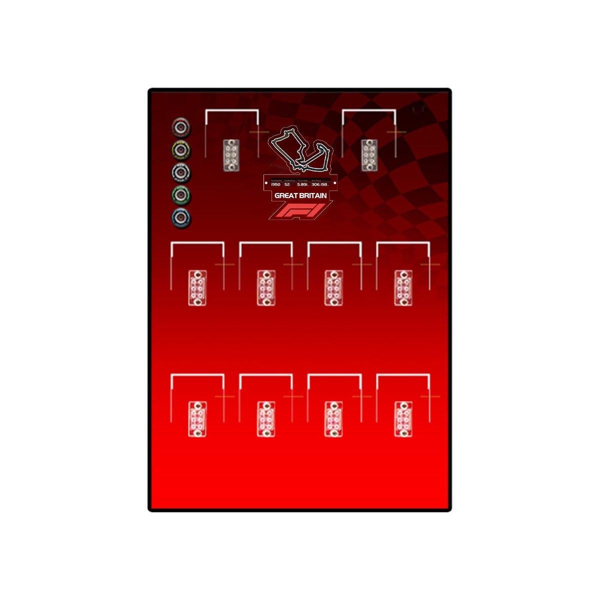 Acrylic Display Frame with British GP Background for LEGO® F1® Cars - brickzonehub