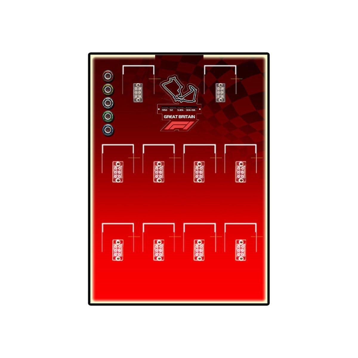 Acrylic Display Frame with British GP Background for LEGO® F1® Cars - brickzonehub