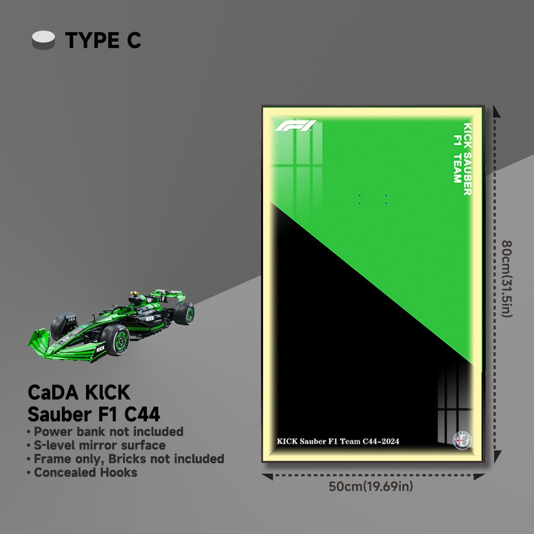 CaDA KICK Sauber F1 C44 Wall Display Frame - brickzonehub