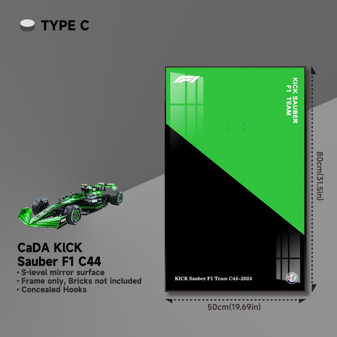 CaDA KICK Sauber F1 C44 Wall Display Frame - brickzonehub