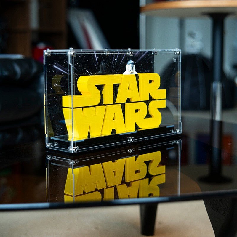 Crystal - Clear Acrylic Display Box for LEGO® 75407 Star Wars™ Logo – Premium UV - Printed Case - brickzonehub