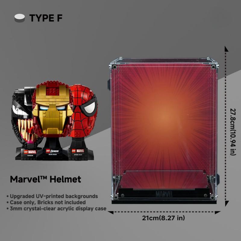 Crystal Display Case for LEGO® Star Wars Helmets – Premium UV - Printed Acrylic Protection Box - brickzonehub
