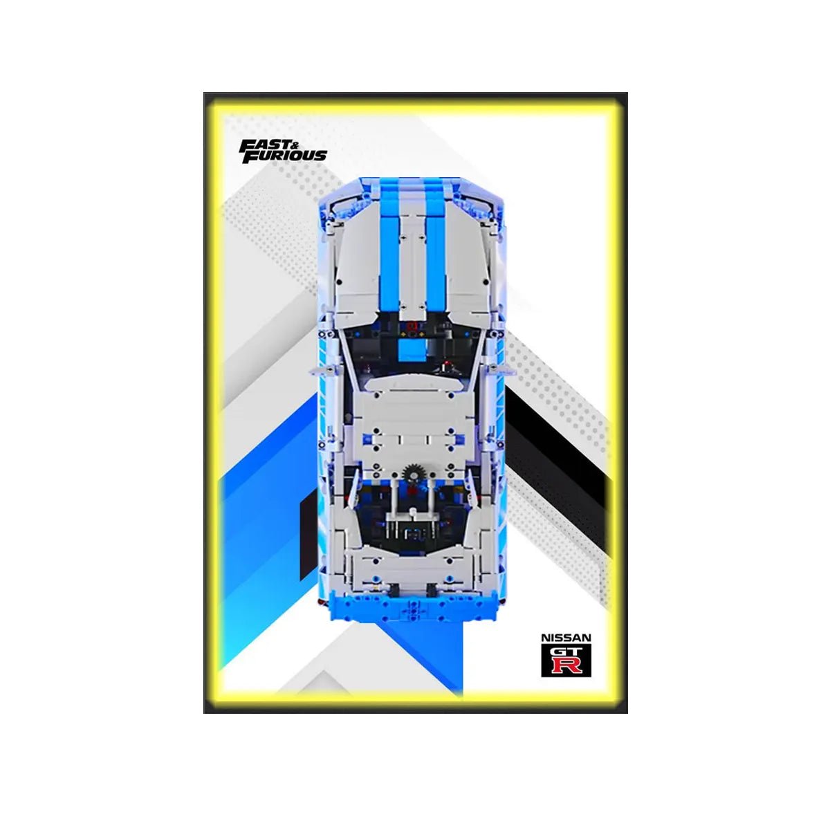 Display Frame Compatible with LEGO® 42210 Nissan GT - R (Fast & Furious) Style A - brickzonehub