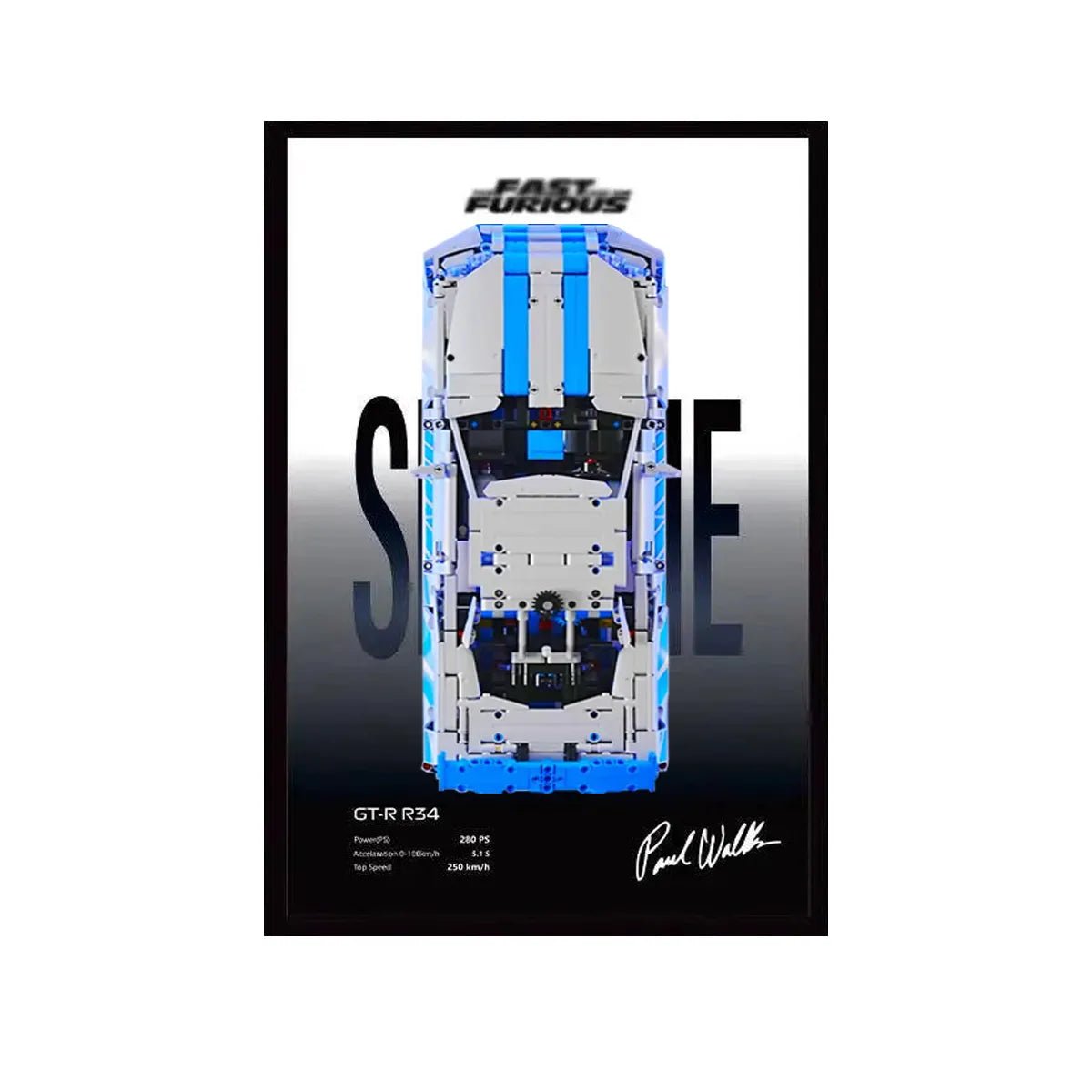 Display Frame for LEGO® 42210 Nissan GT - R (Fast & Furious) - brickzonehub