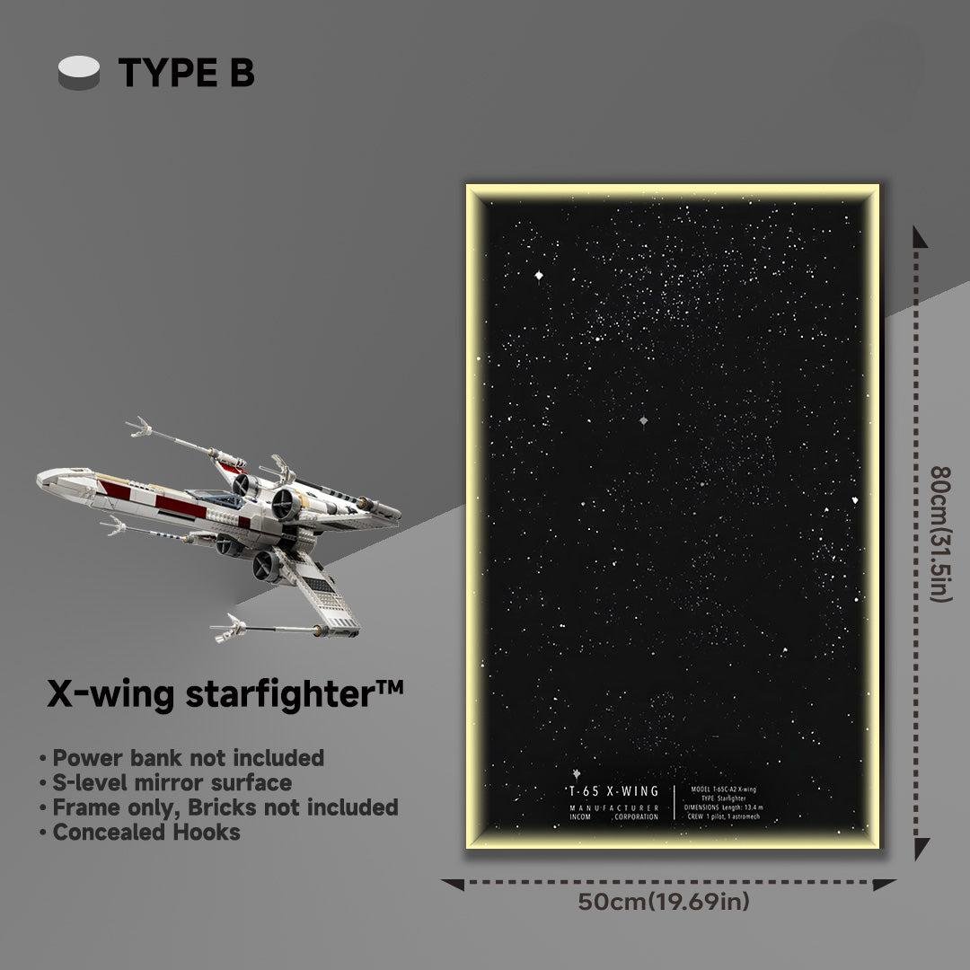 Display Wall Mount for LEGO® 75355 Star Wars™ T - 65 X - Wing - brickzonehub
