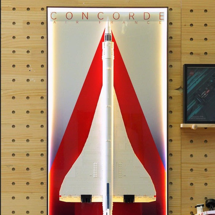 LED Wall Display Frame for Lego® Concorde Set - brickzonehub