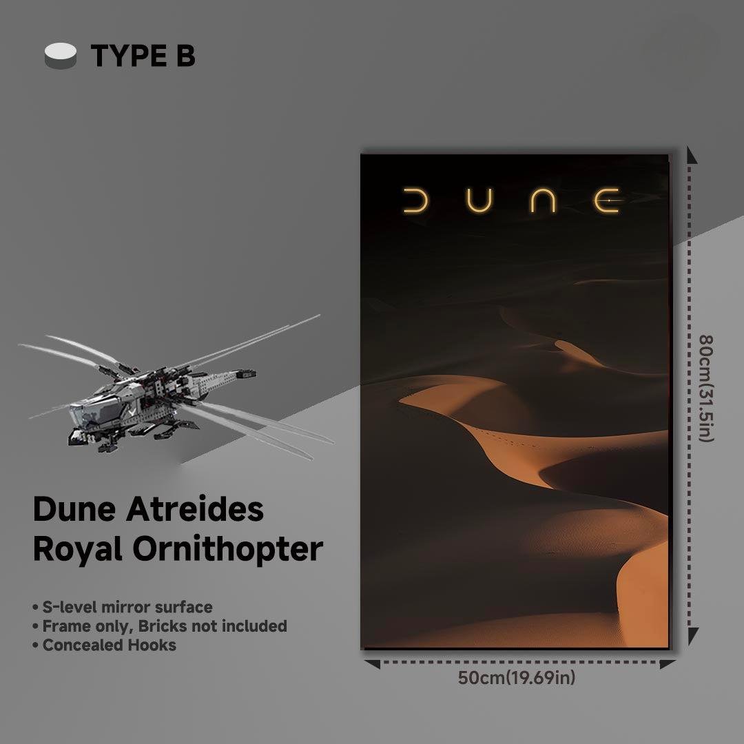 Premium Backlit Frame for LEGO® Icons 10327 Dune Ornithopter - brickzonehub