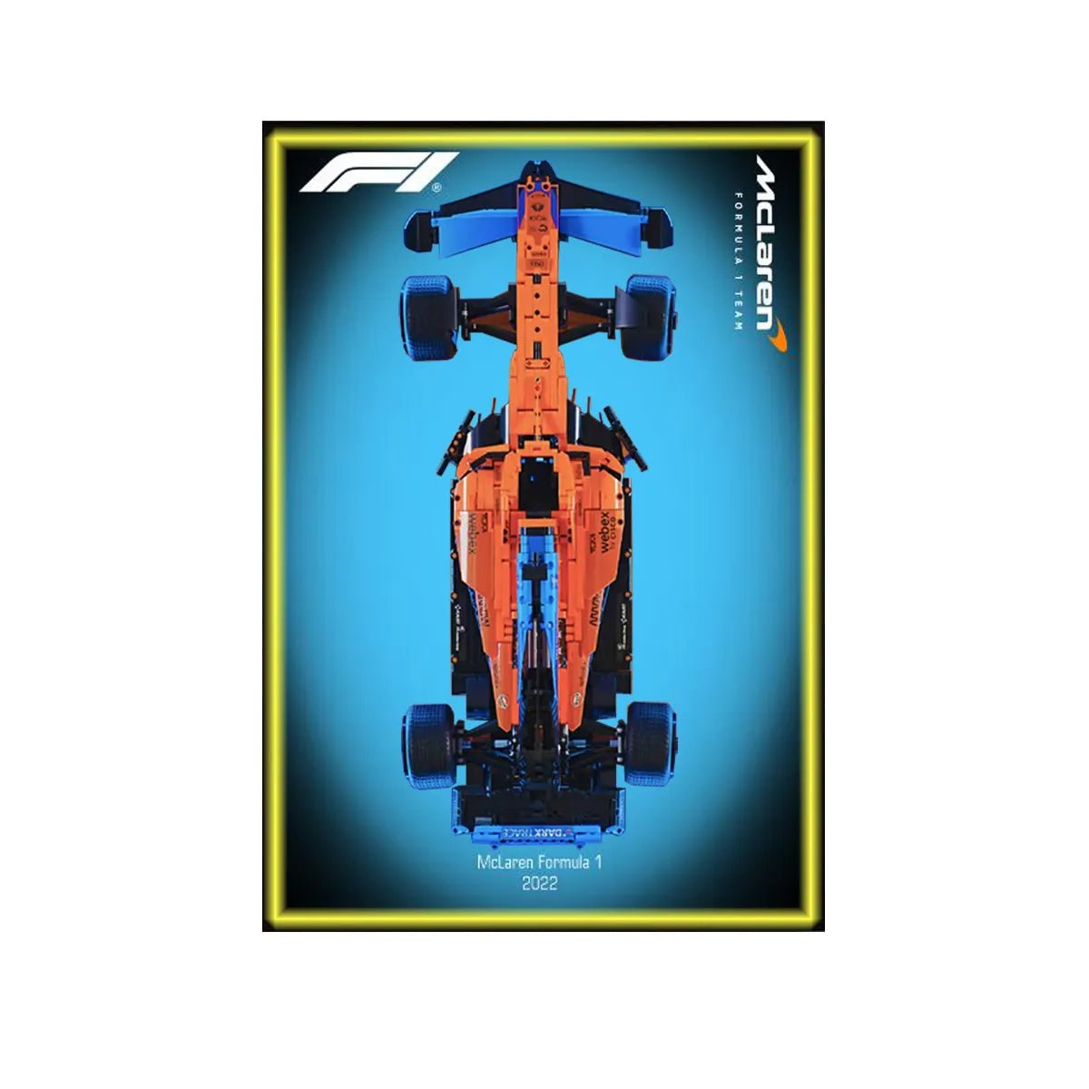 Premium Wall Display Compatible with LEGO® Technic™ McLaren F1 42141 Style A - brickzonehub