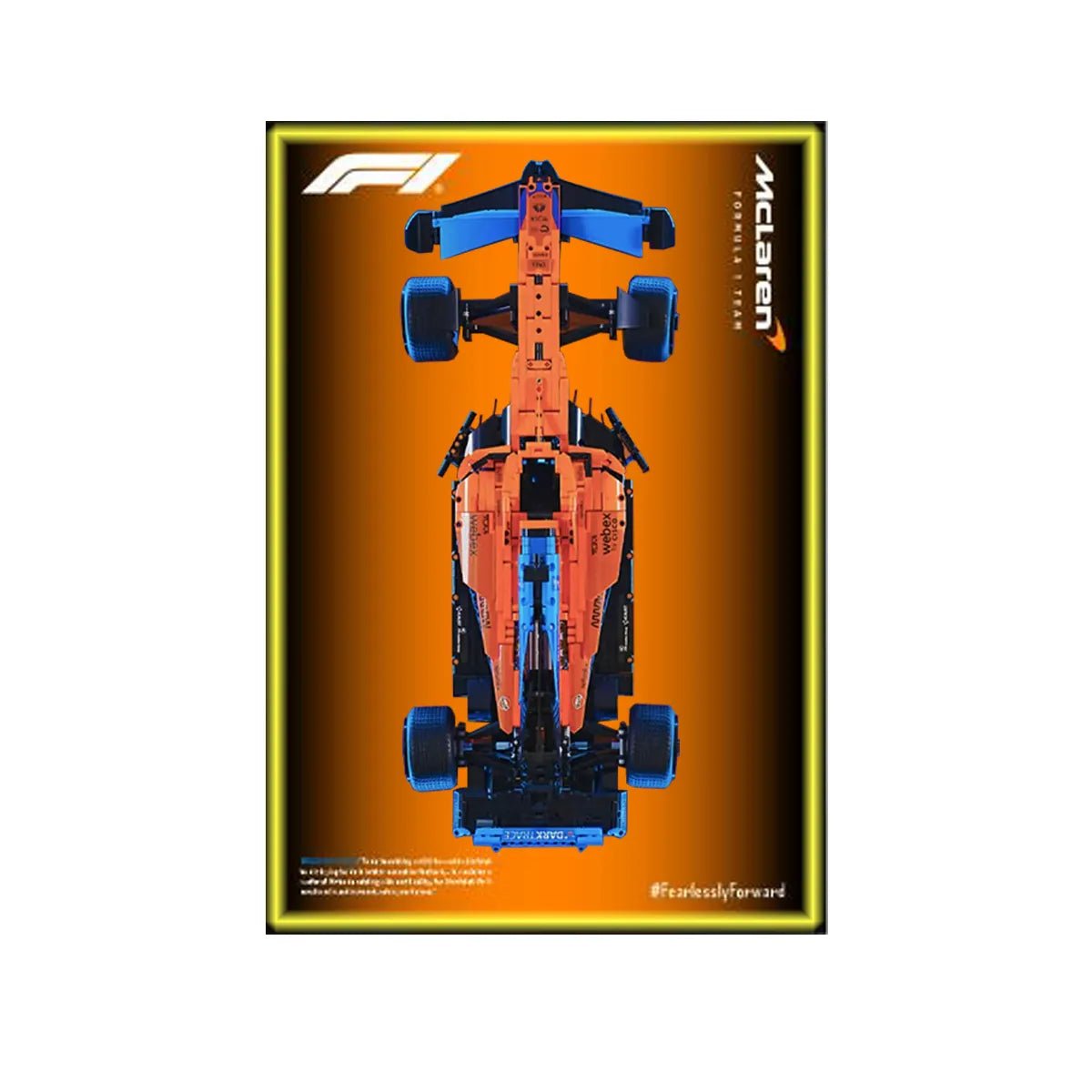 Premium Wall Display Compatible with LEGO® Technic™ McLaren F1 42141 Style B - brickzonehub
