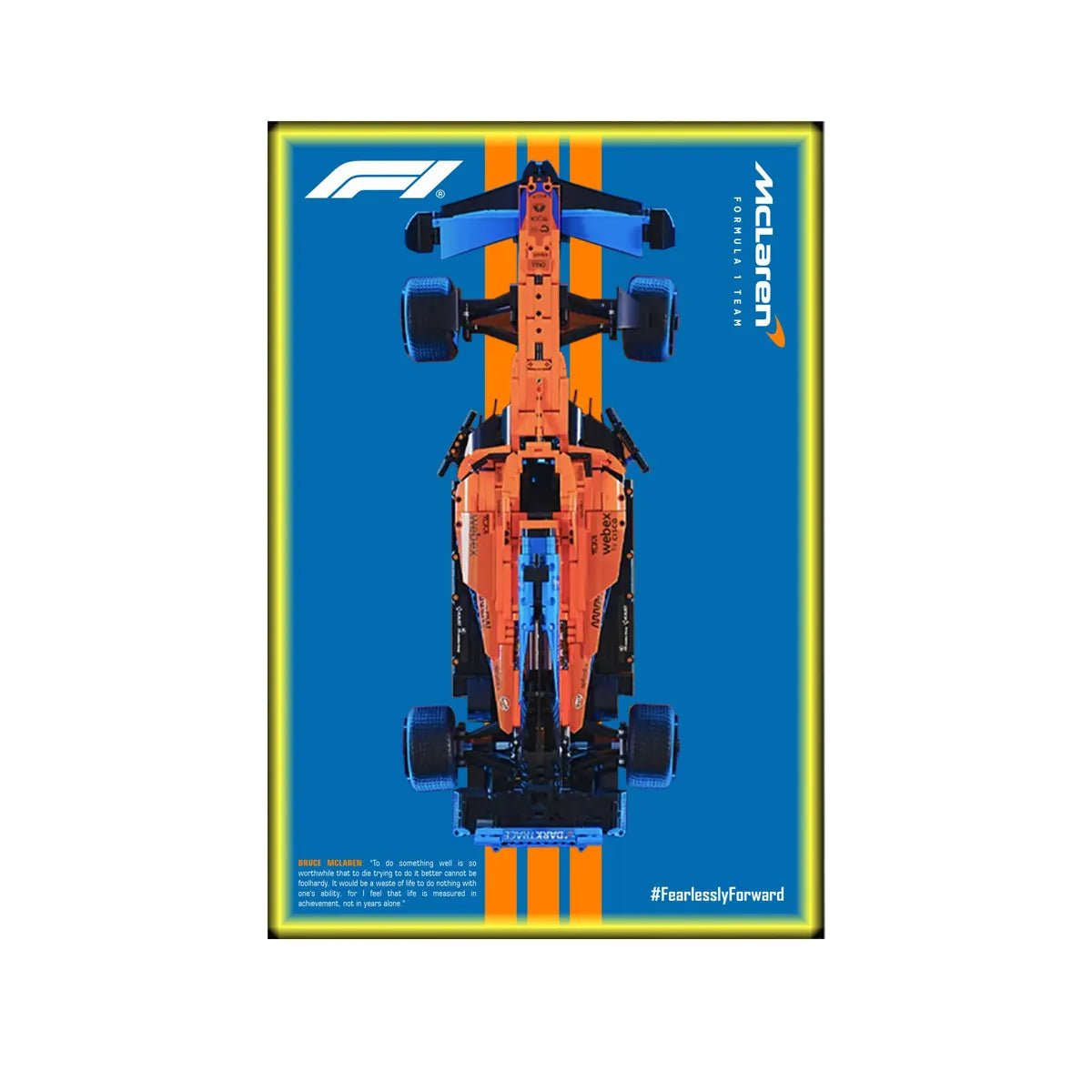 Premium Wall Display Compatible with LEGO® Technic™ McLaren F1 42141 Style C - brickzonehub