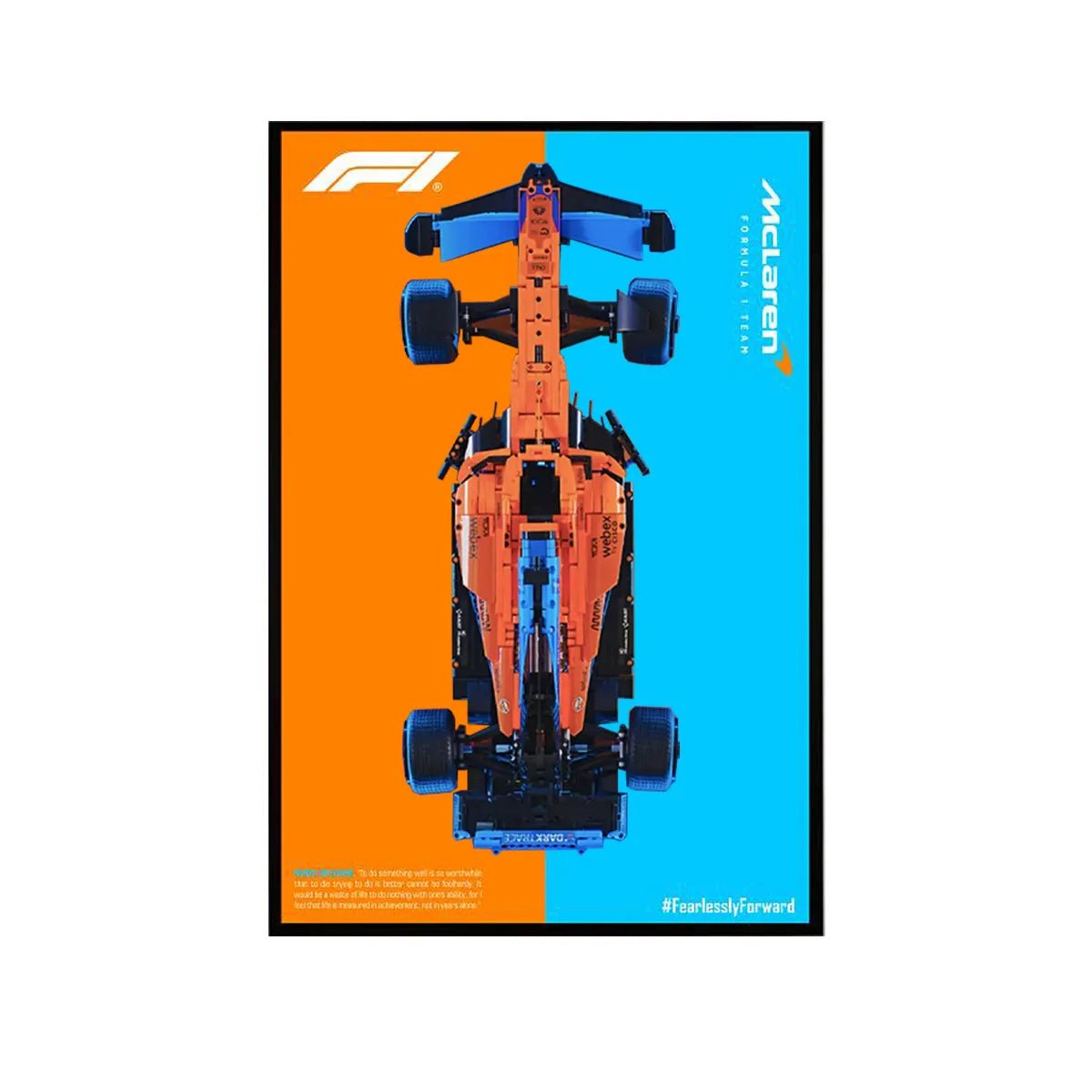 Premium Wall Display Compatible with LEGO® Technic™ McLaren F1 42141 Style D - brickzonehub