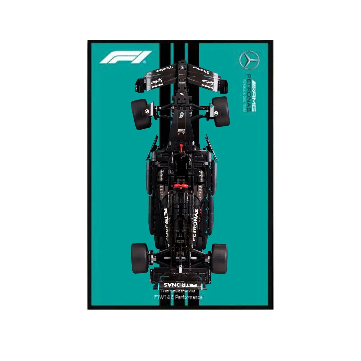 Premium Wall Display for LEGO® Mercedes - AMG F1 42171 Style B - brickzonehub