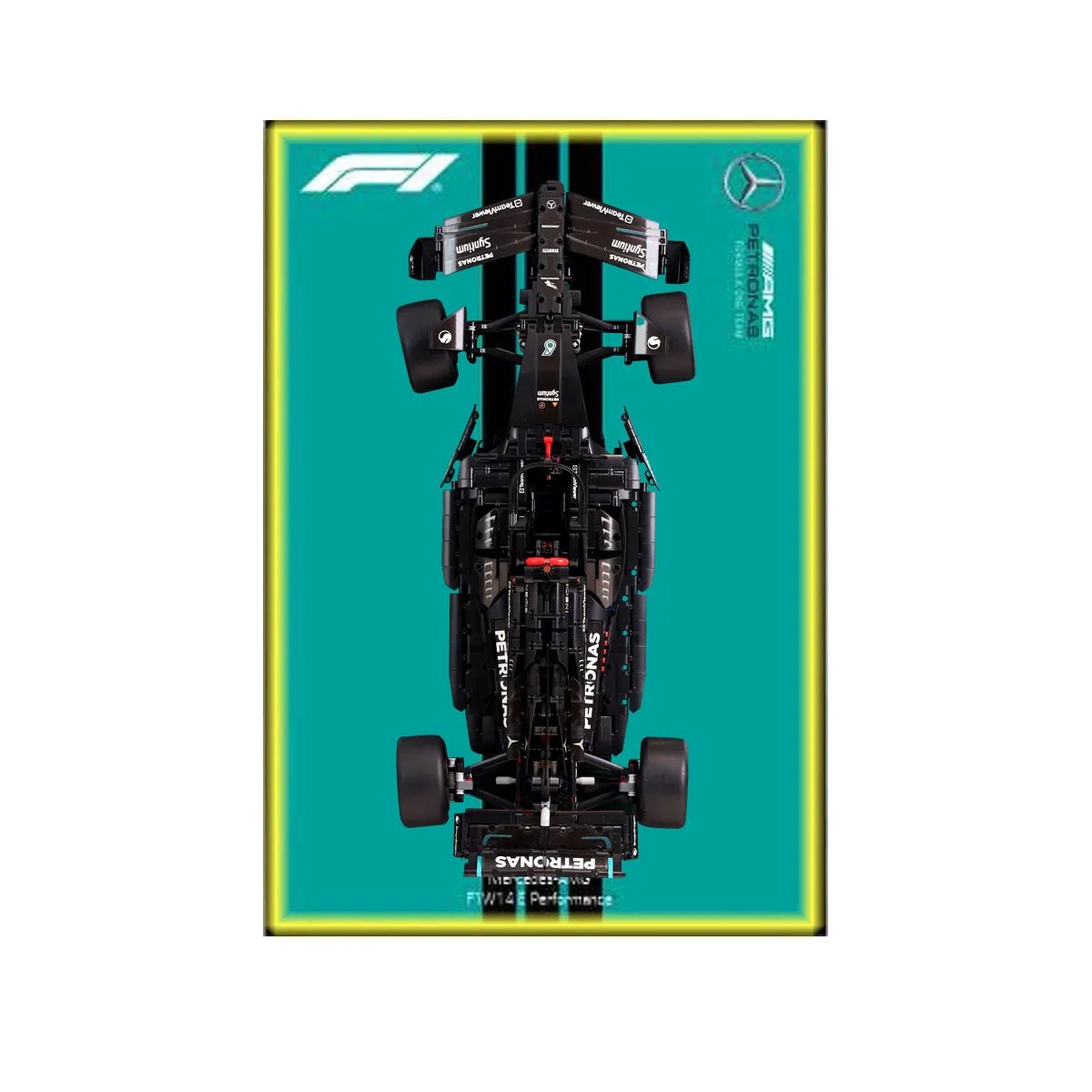 Premium Wall Display for LEGO® Mercedes - AMG F1 42171 Style B - brickzonehub