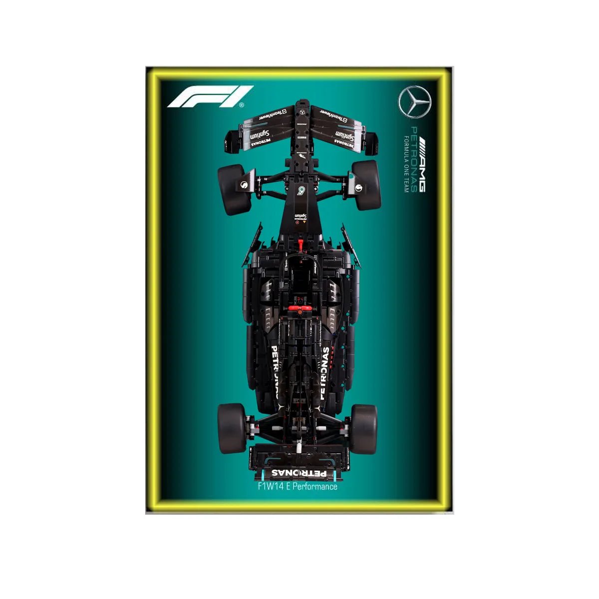 Premium Wall Display for LEGO® Mercedes - AMG F1 42171 Style C - brickzonehub