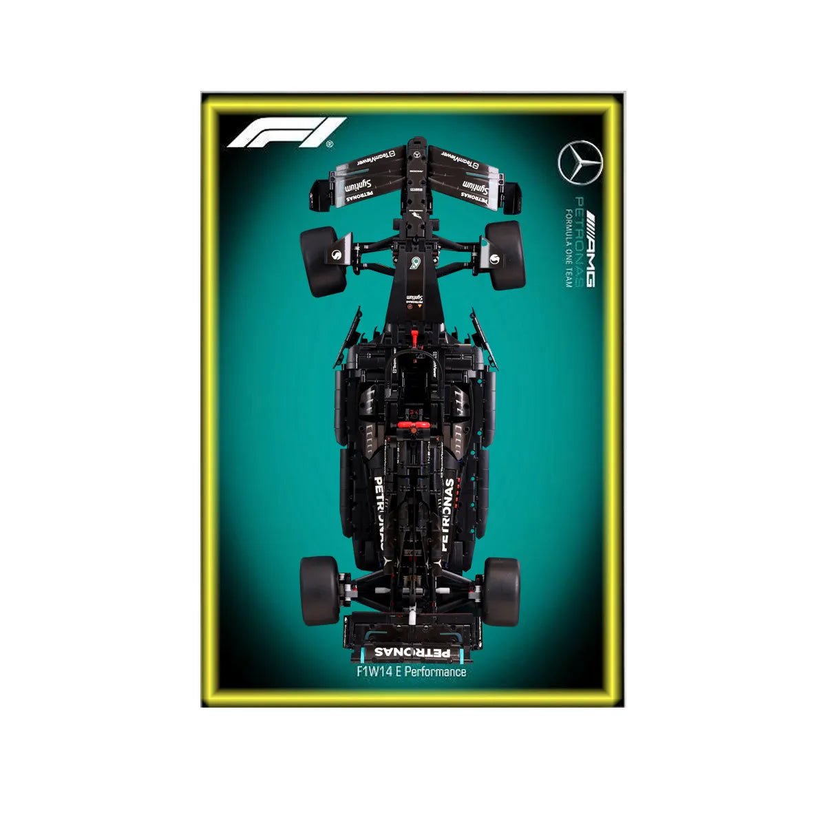 Premium Wall Display for LEGO® Mercedes - AMG F1 42171 Style D - brickzonehub