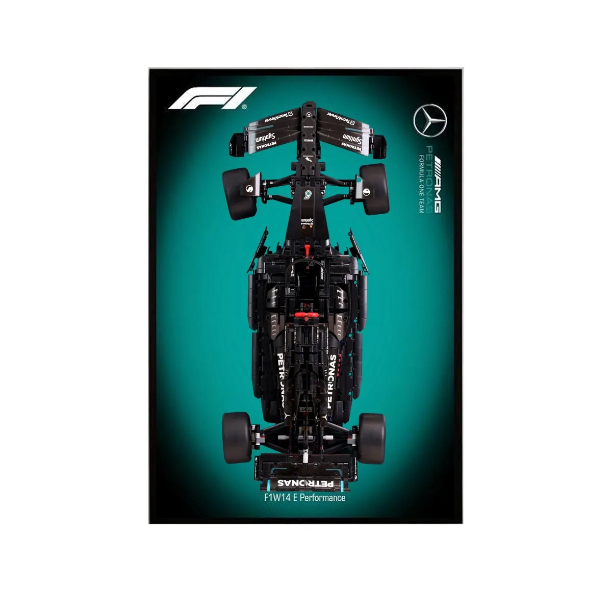 Premium Wall Display for LEGO® Mercedes - AMG F1 42171 Style D - brickzonehub