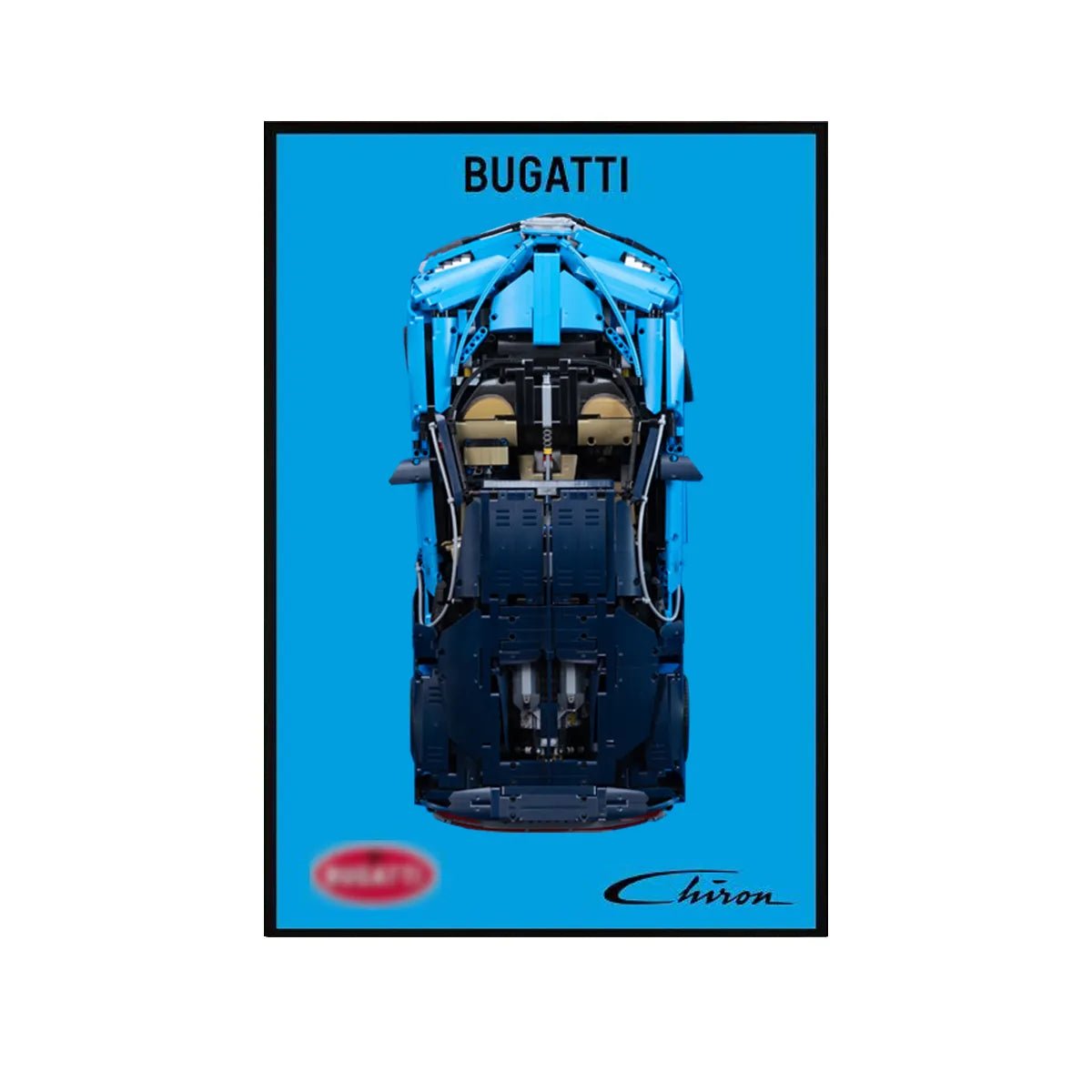 Premium Wall Display Frame Compatible with LEGO® Bugatti Chiron 42083 Style C - brickzonehub