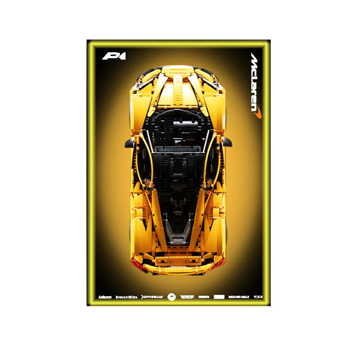Premium Wall Display Frame Compatible with LEGO® McLaren P1 42172 Style D - brickzonehub