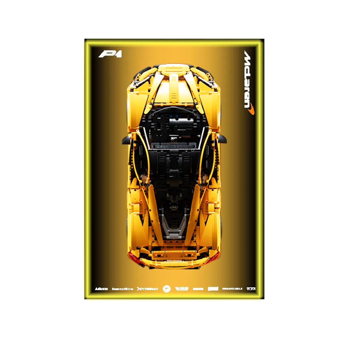 Premium Wall Display Frame Compatible with LEGO® McLaren P1 42172 Style E - brickzonehub