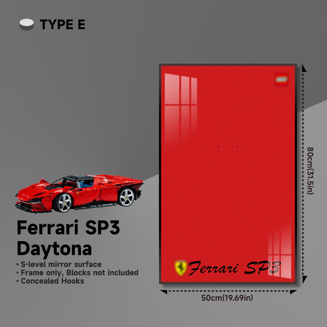 Premium Wall Display Frame for LEGO® Technic™ Ferrari Daytona SP3 42143 - brickzonehub
