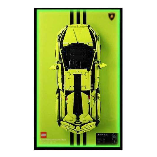 Premium Wall Mount Display Frame for LEGO® Technic™ Lamborghini Sian 42115 - brickzonehub