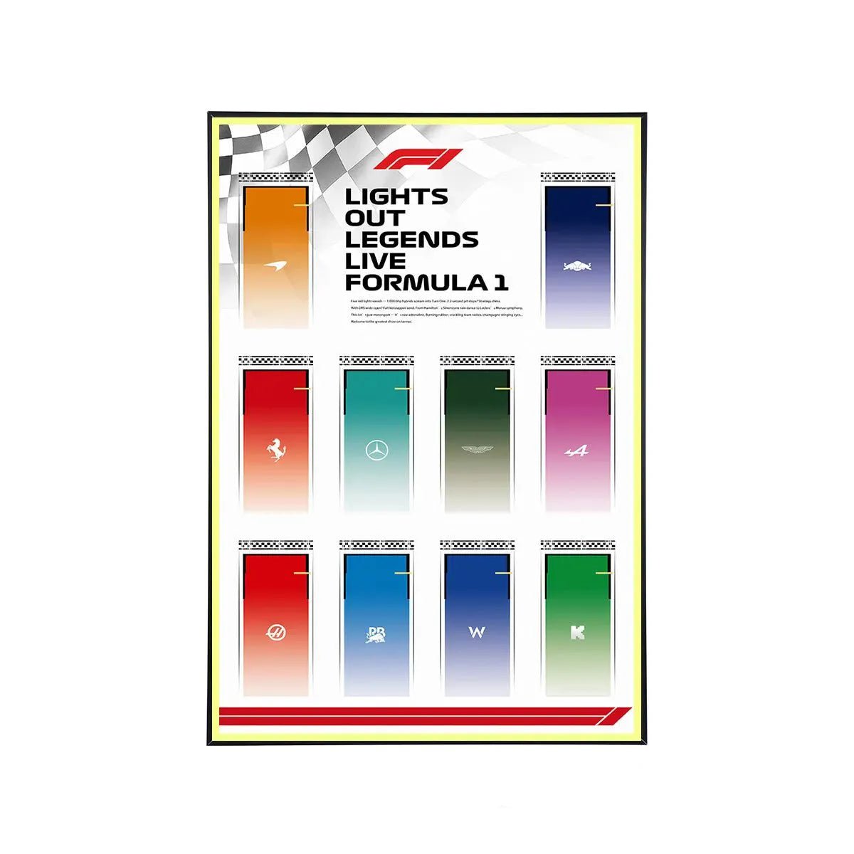 Speed Champions F1 LEGO® Car Collector Wall Display - brickzonehub