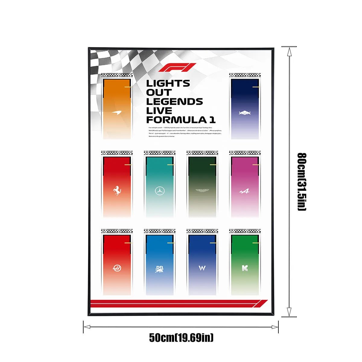 Speed Champions F1 LEGO® Car Collector Wall Display - brickzonehub