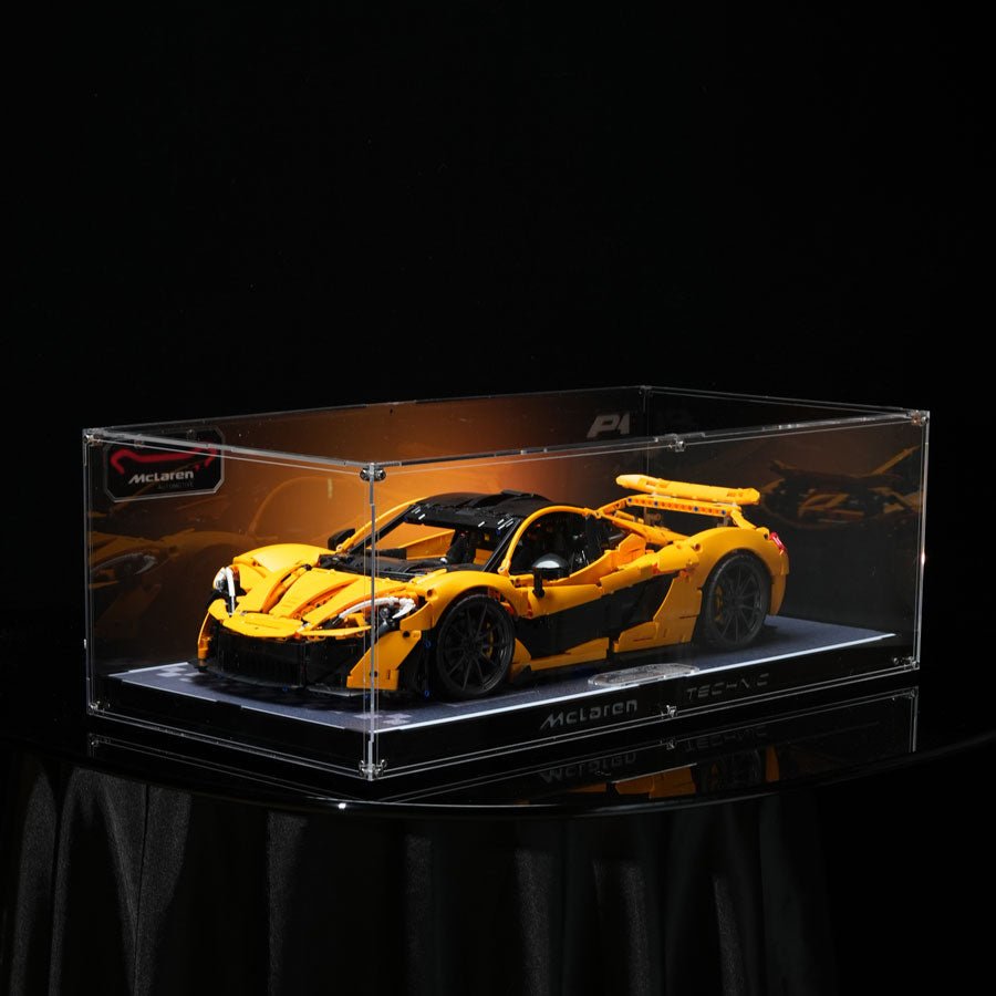 Ultra - Clear Acrylic Display Case Set for LEGO® Technic™ Supercars - brickzonehub