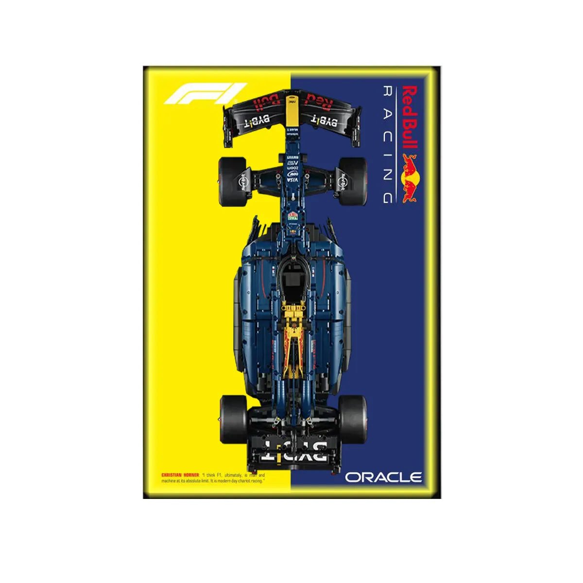 Wall Display Frame Compatible with LEGO® 42206 Red Bull RB20 Style B - brickzonehub
