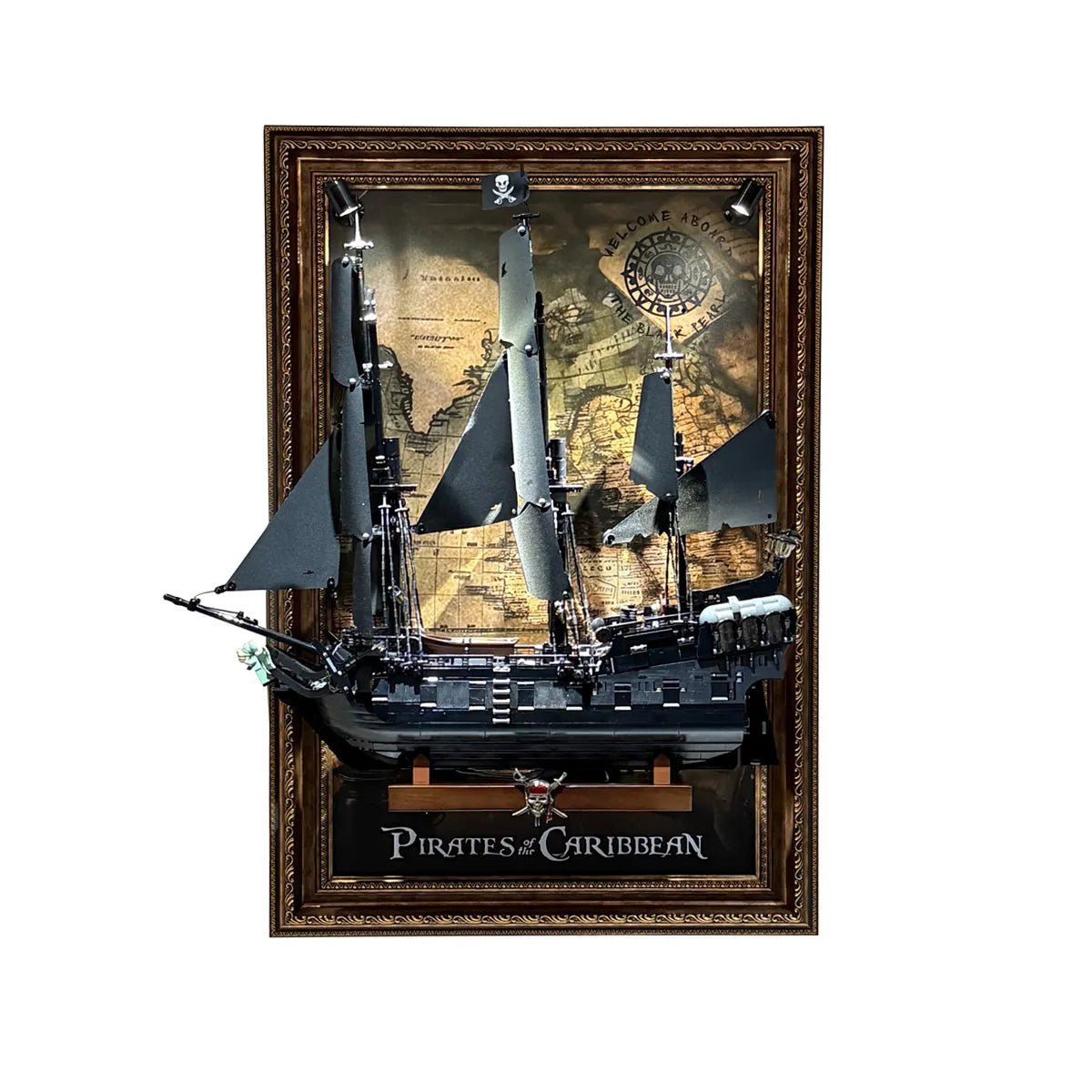Wall Display Frame Compatible with LEGO® Captain Jack Sparrow's Pirate Ship 10365 - brickzonehub