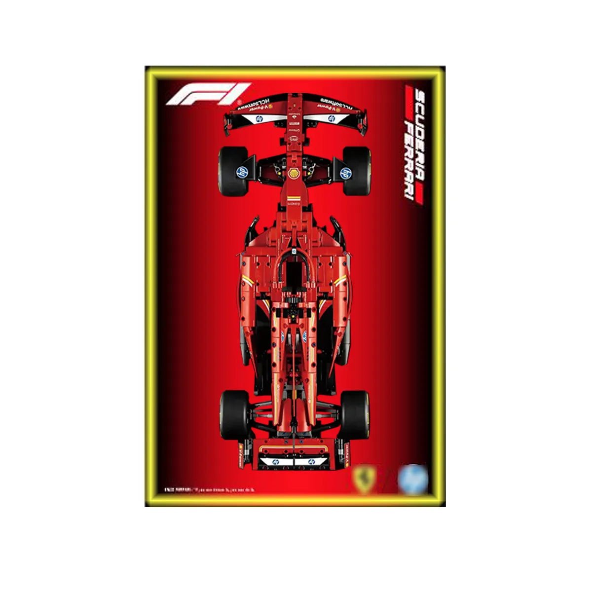 Wall Display Frame Compatible with LEGO® Ferrari F1 SF - 24 42207 Style A - brickzonehub