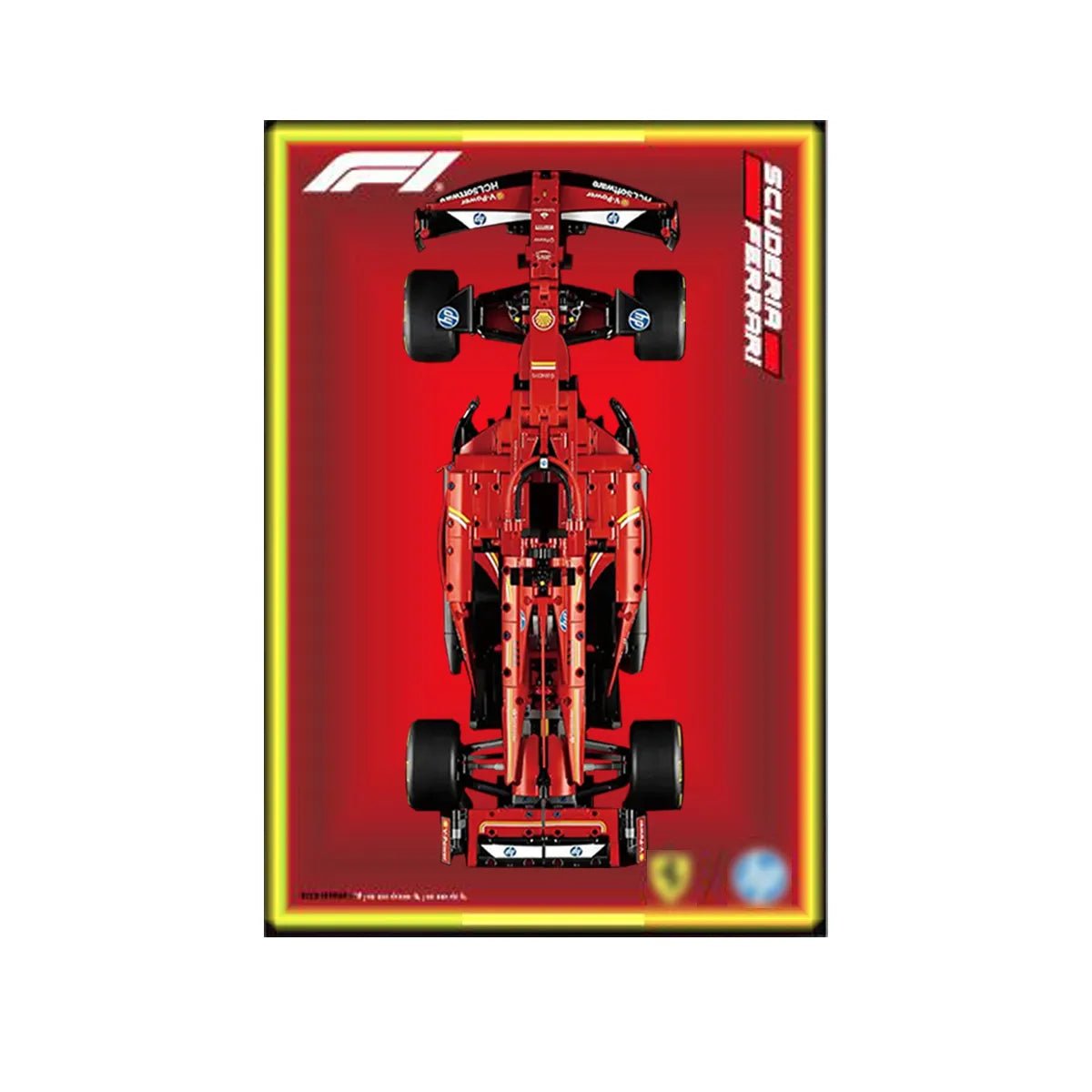 Wall Display Frame Compatible with LEGO® Ferrari F1 SF - 24 42207 Style B - brickzonehub