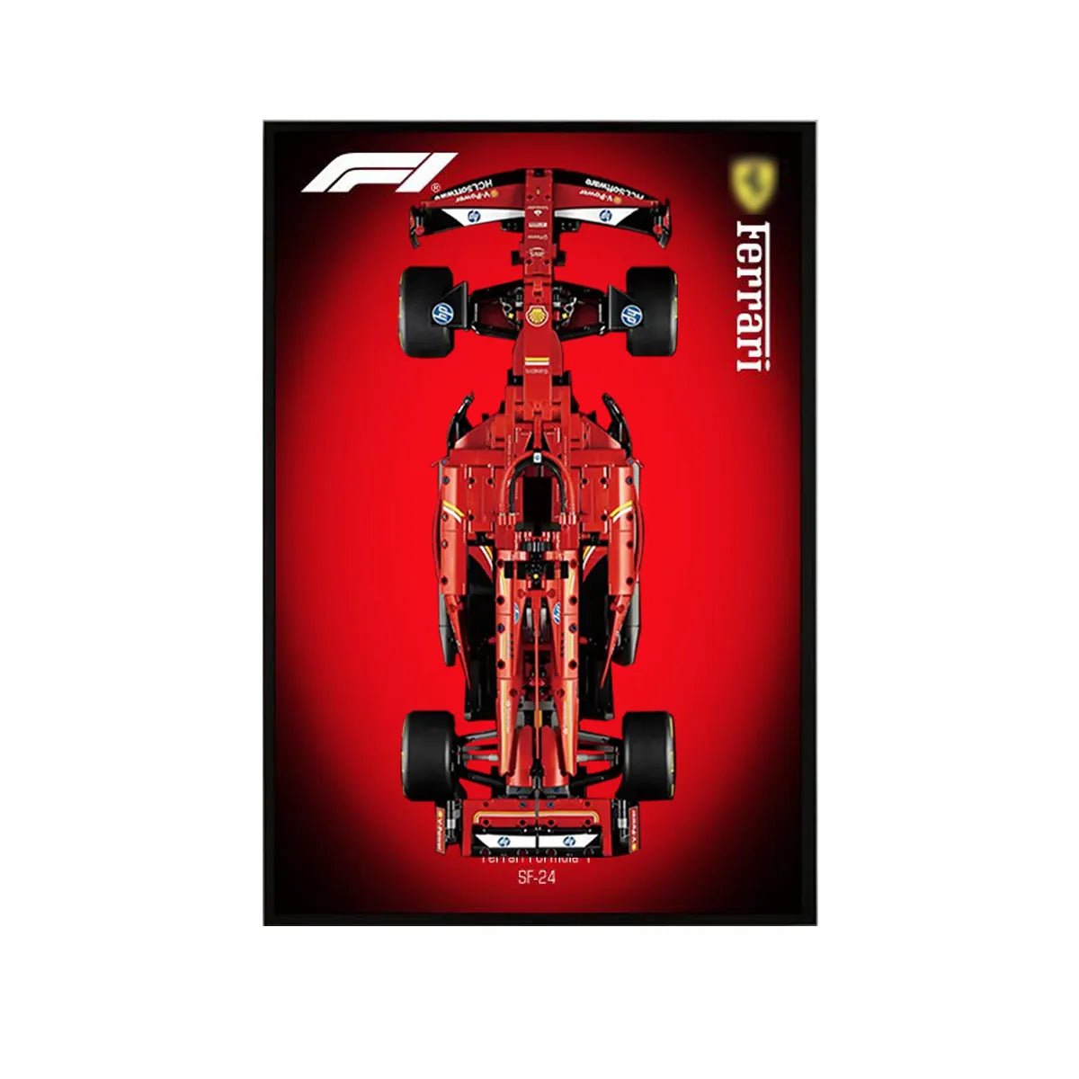Wall Display Frame Compatible with LEGO® Ferrari F1 SF - 24 42207 Style C - brickzonehub