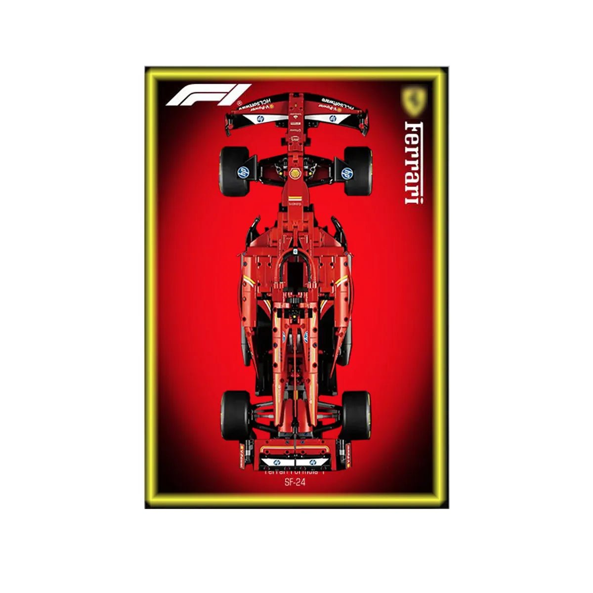 Wall Display Frame Compatible with LEGO® Ferrari F1 SF - 24 42207 Style C - brickzonehub