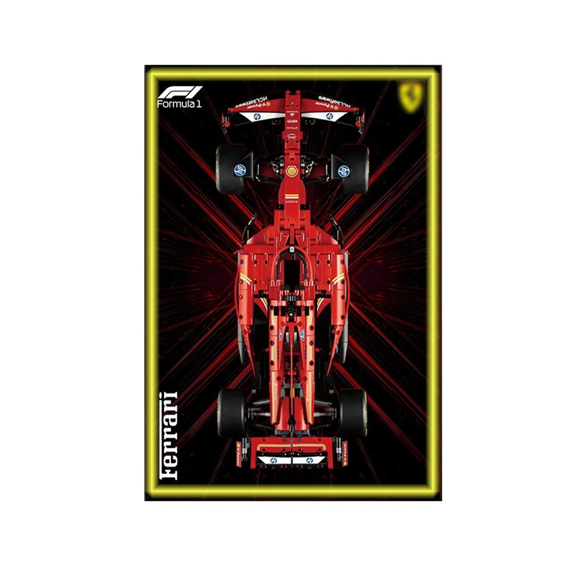 Wall Display Frame Compatible with LEGO® Ferrari F1 SF - 24 42207 Style D - brickzonehub