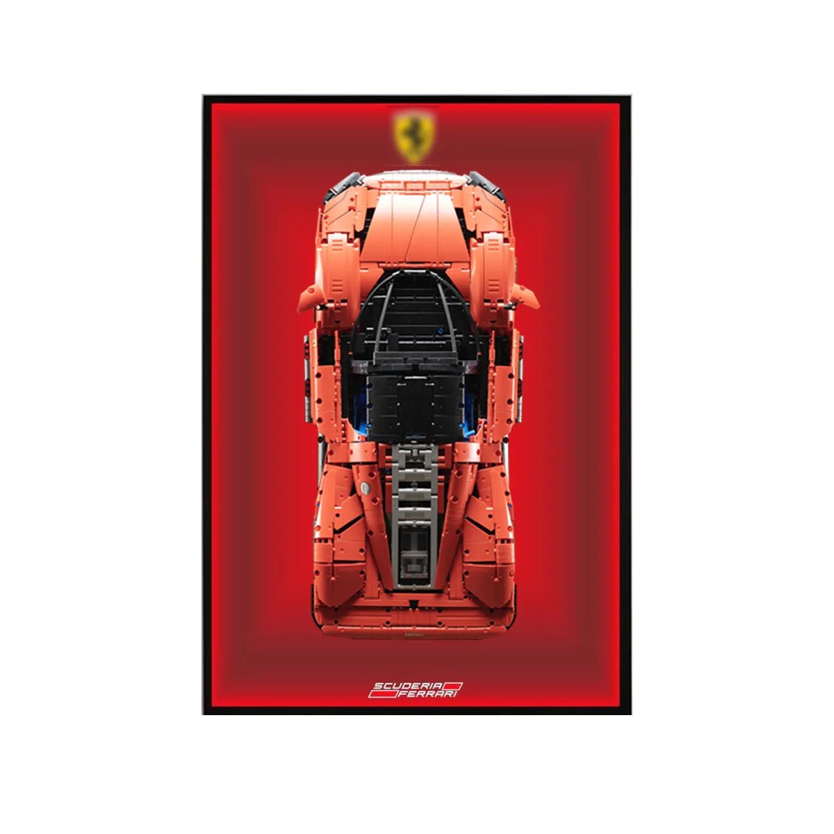 Wall Display Frame Compatible with LEGO® Technic™ Ferrari Daytona SP3 42143 Style B - brickzonehub