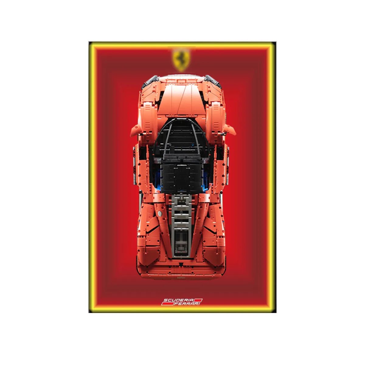 Wall Display Frame Compatible with LEGO® Technic™ Ferrari Daytona SP3 42143 Style B - brickzonehub