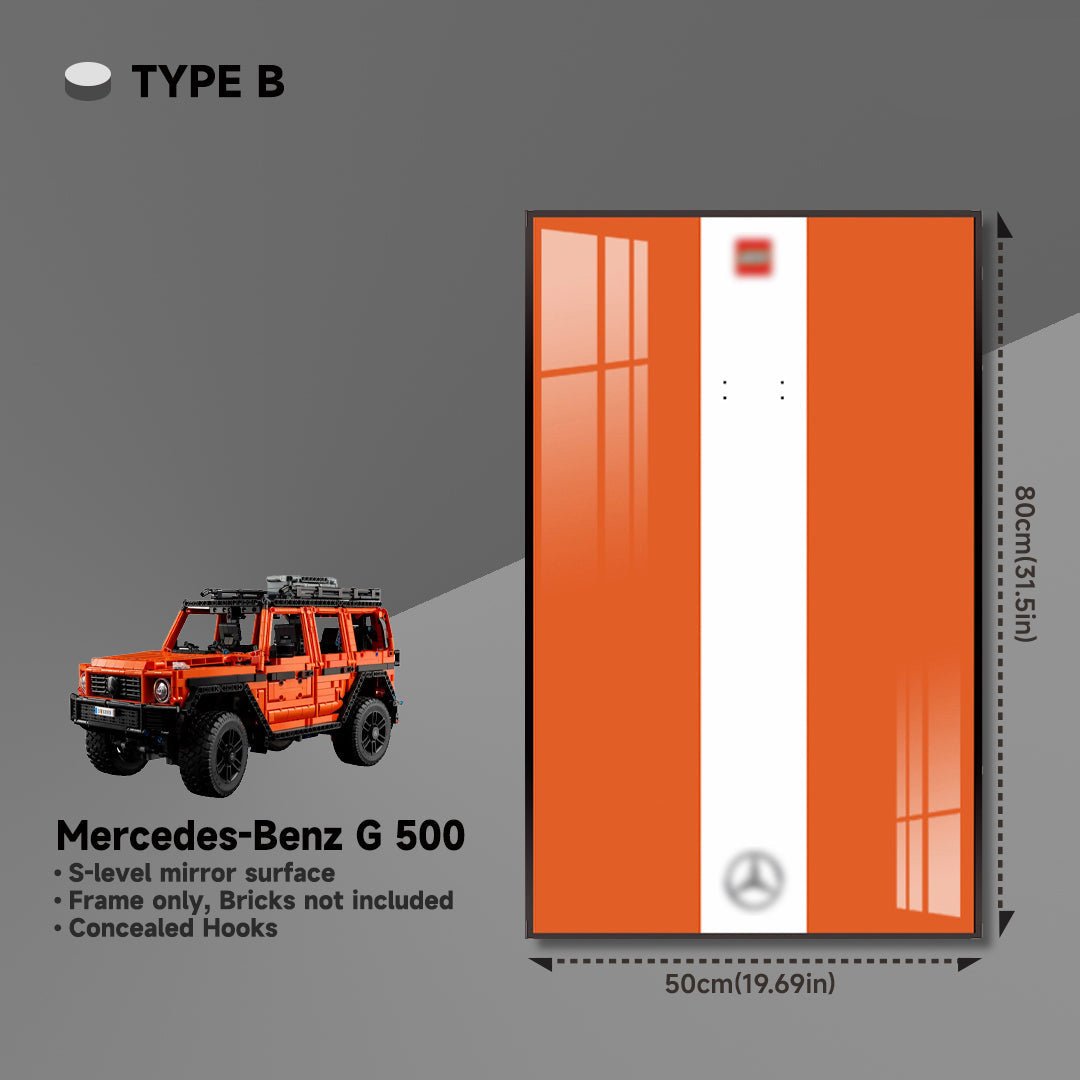 Wall Display Frame for Lego® Mercedes - Benz G 500 - brickzonehub
