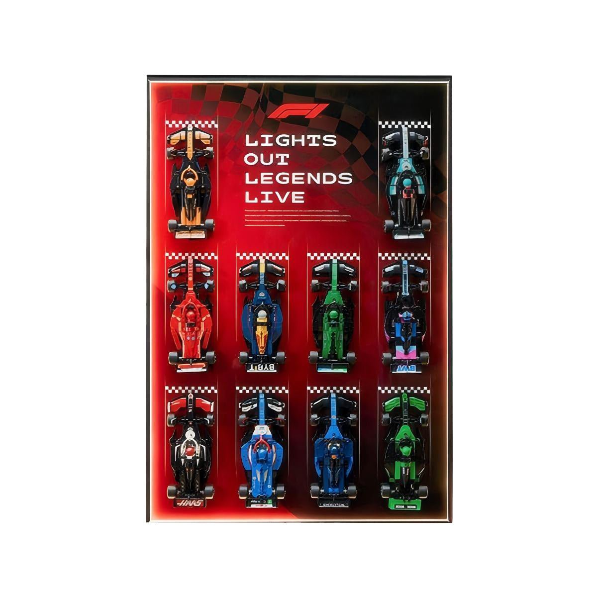 Wall Display Frame for LEGO® Speed Champions F1 Cars - brickzonehub