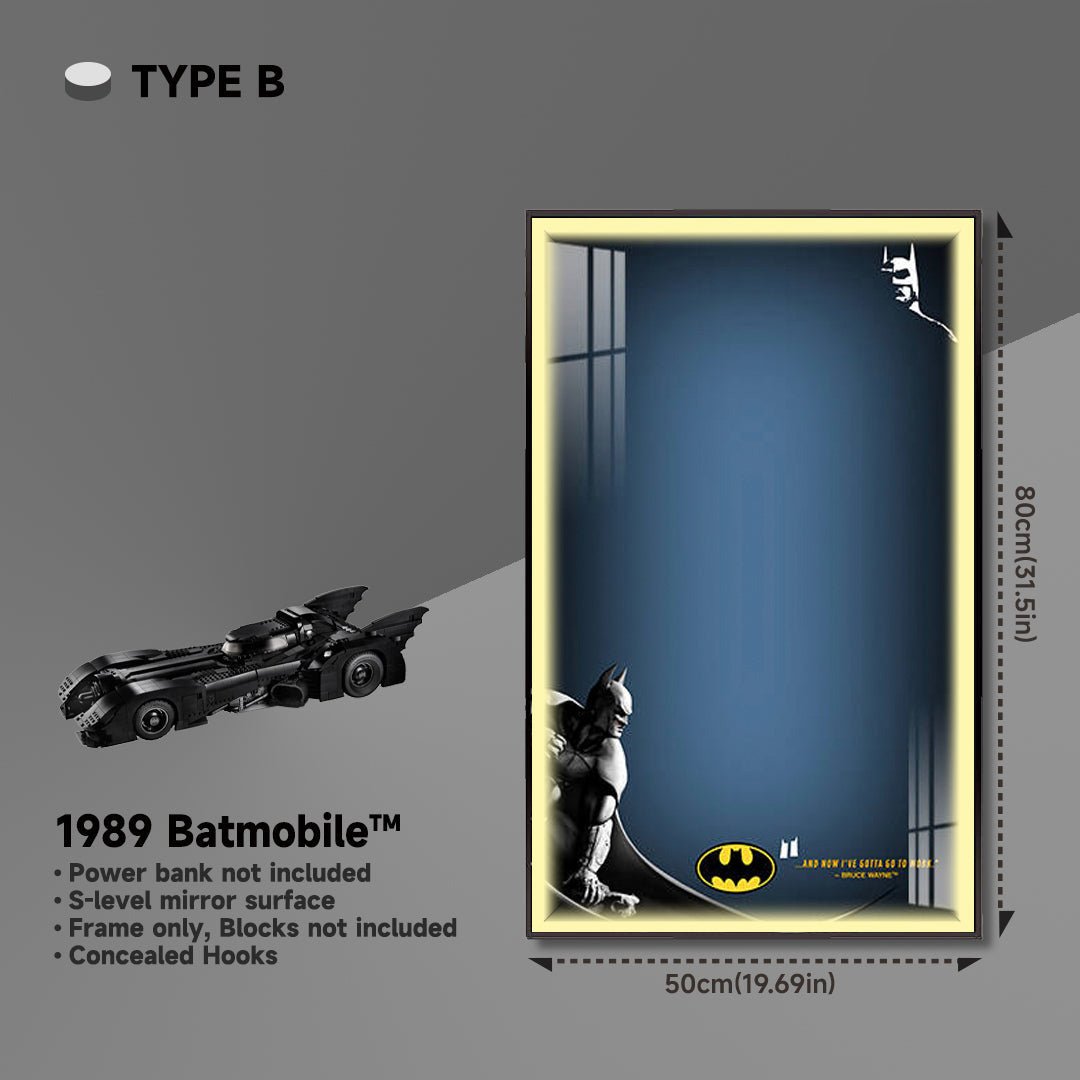 Wall Frame for Lego® 1989 Batmobile Display - brickzonehub