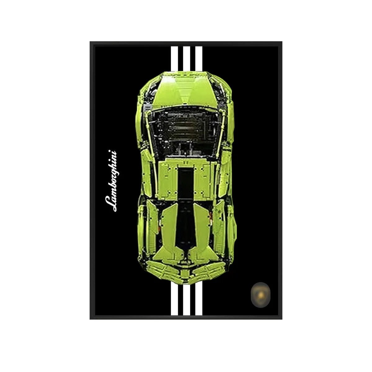 Wall Mount Display Frame Compatible with LEGO® Lamborghini Sian 42115 Style B - brickzonehub