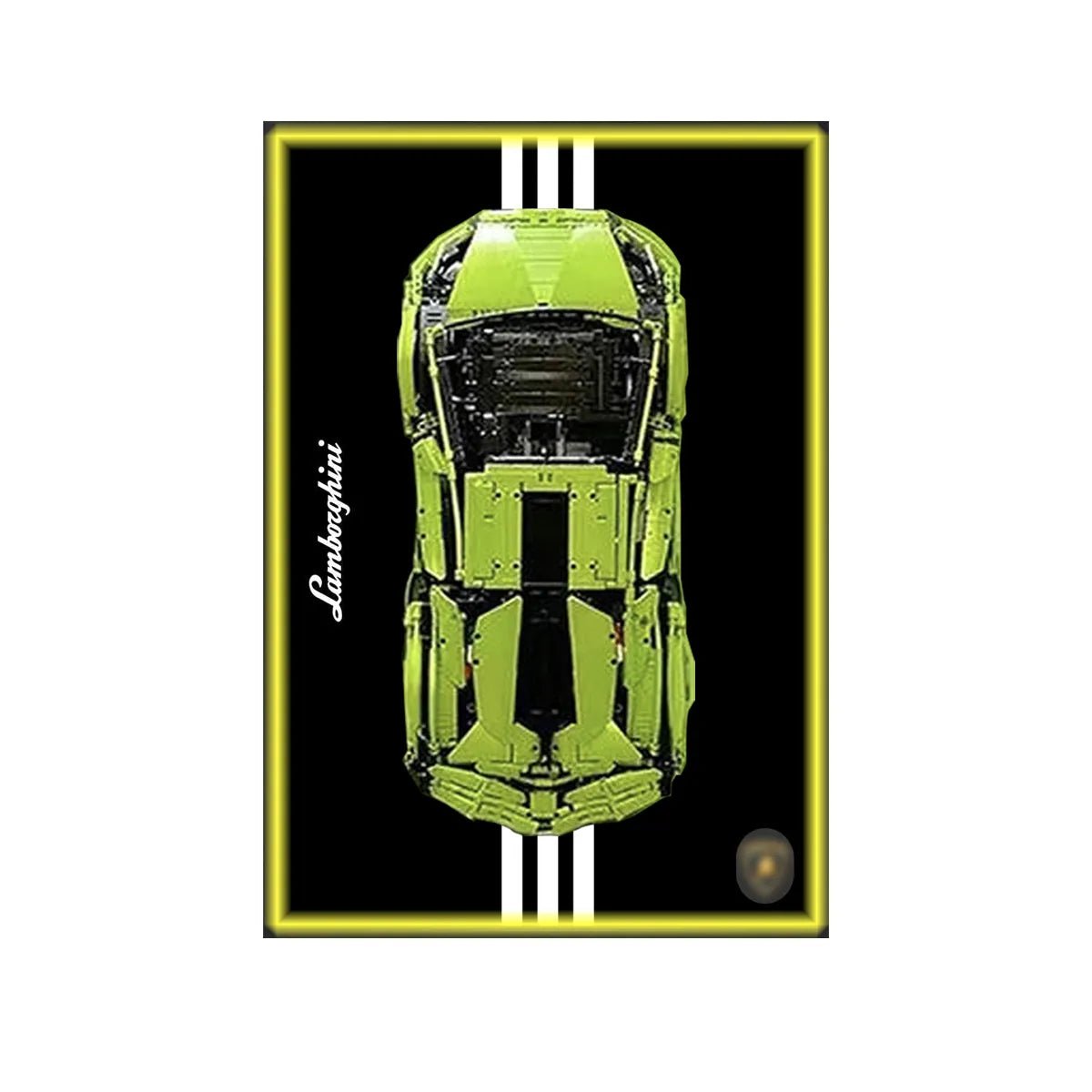 Wall Mount Display Frame Compatible with LEGO® Lamborghini Sian 42115 Style B - brickzonehub