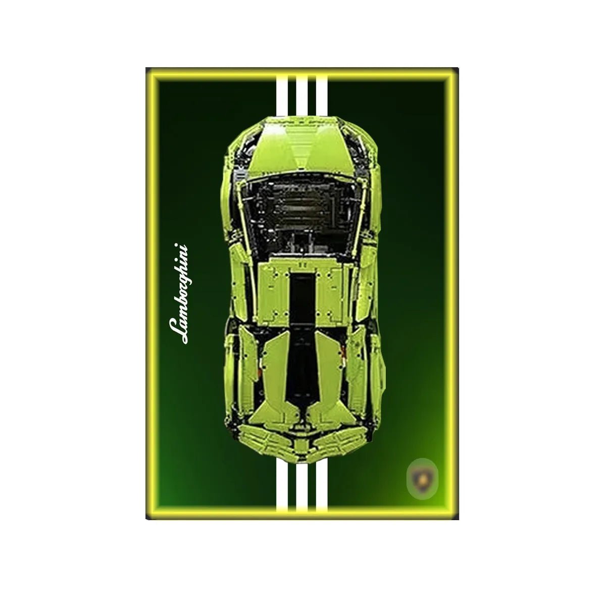 Wall Mount Display Frame Compatible with LEGO® Lamborghini Sian 42115 Style C - brickzonehub