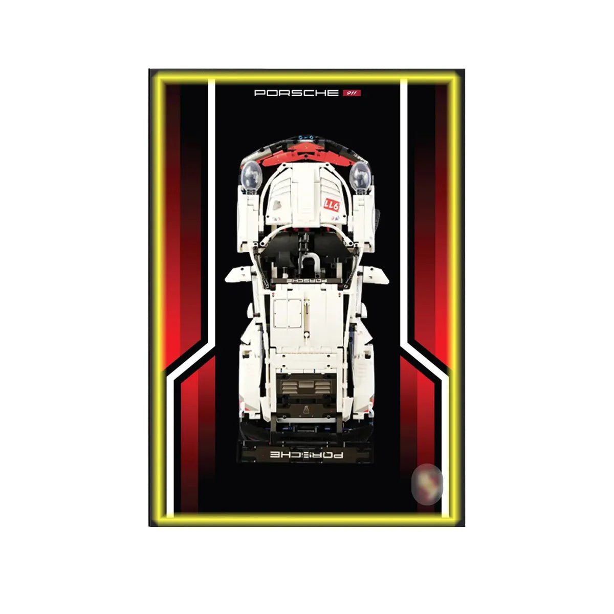 Wall Mount Display Frame Compatible with LEGO® Porsche 911 RSR 42096 Style A - brickzonehub