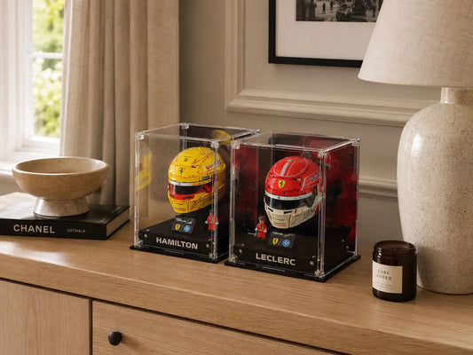 Best Display Case for LEGO® Ferrari F1 Helmets – Hamilton & Leclerc UK Guide