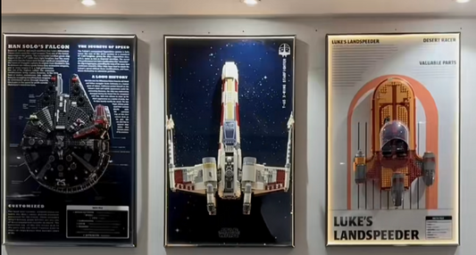 How to Display LEGO® Star Wars™ The Dark Falcon 75389: Space-Saving Wall Display Frame Ideas